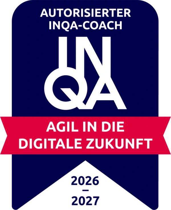 Badge: Autorisierter INQA-Coach 2026/2027 – Agil in die digitale Zukunft